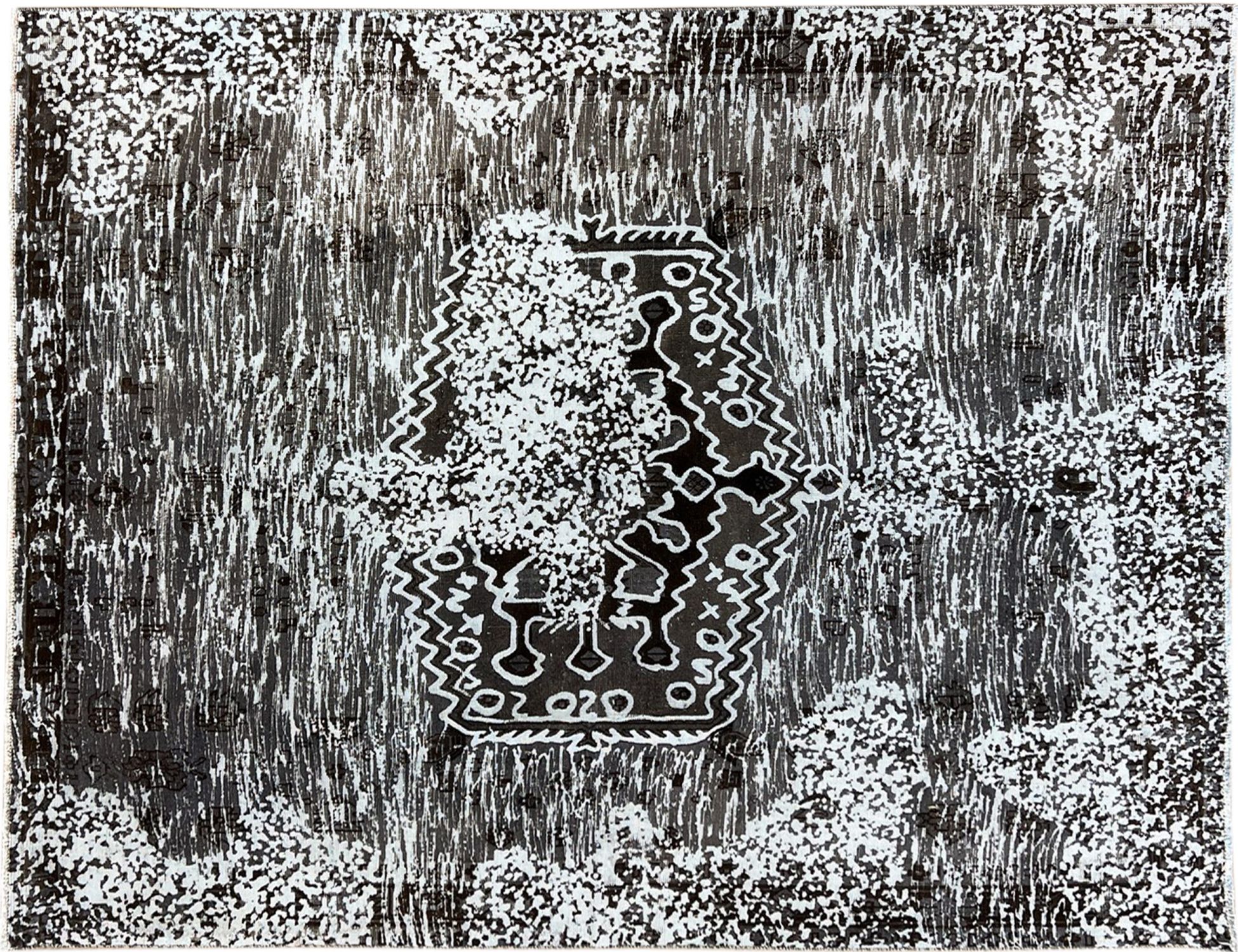 Περσικό Patchwork Χαλί  Μαύρο <br/>220 x 167 cm