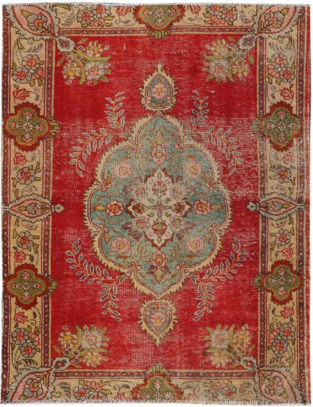 Retro Rug 165 X 128 Κόκκινο