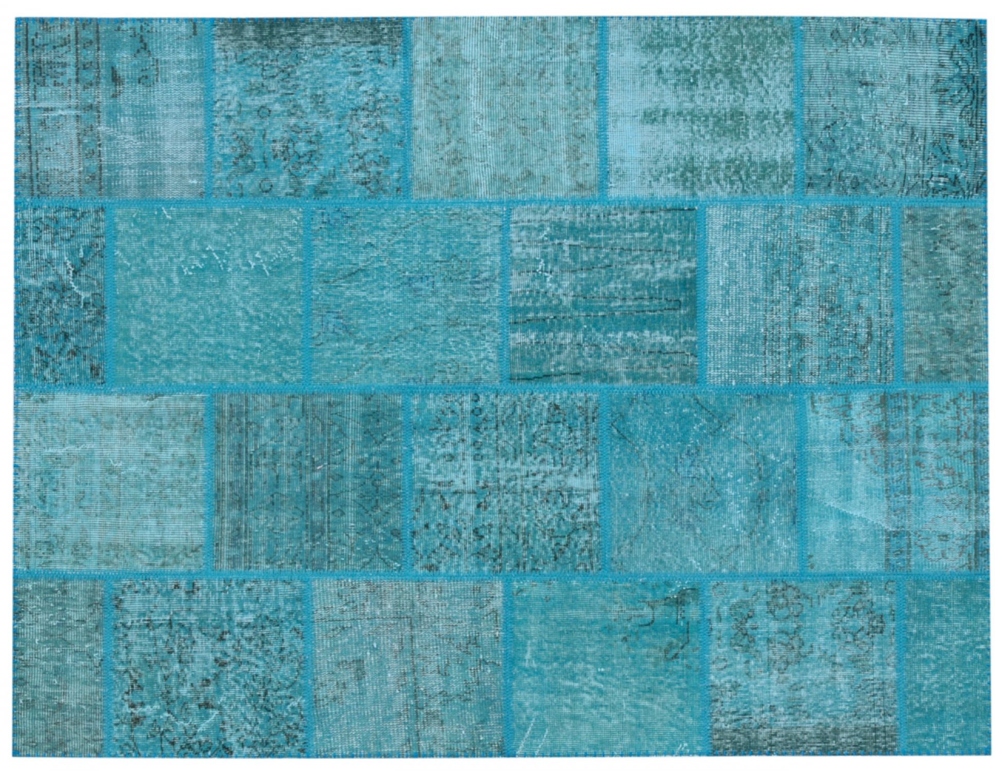 Patchwork Χαλί  Μπλε <br/>198 x 158 cm