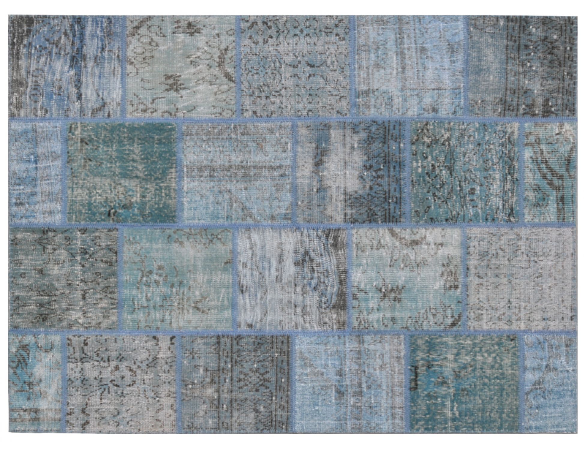 Patchwork Χαλί  Μπλε <br/>198 x 157 cm