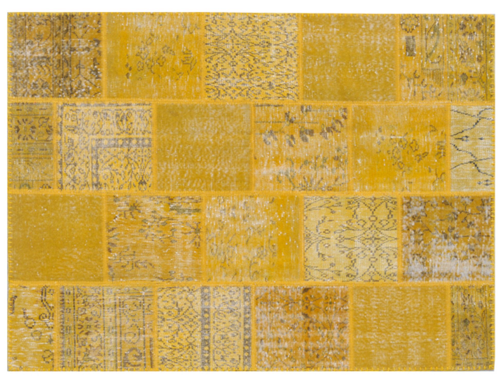 Patchwork Χαλί  Κίτρινο <br/>198 x 158 cm