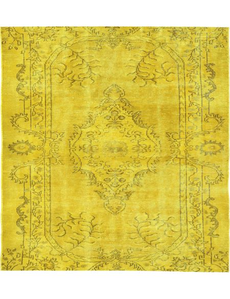 Persian Vintage Χαλί 139 x 139 Κίτρινο