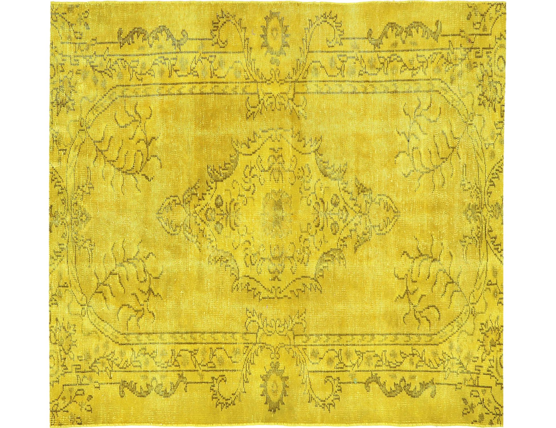 Persian Vintage Χαλί  Κίτρινο <br/>139 x 139 cm