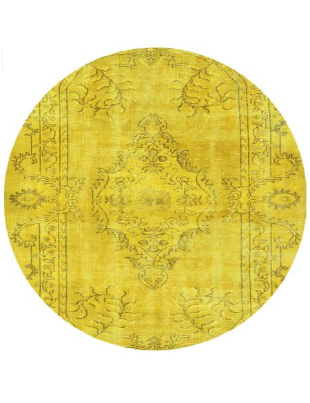 Persian Vintage Χαλί 139 x 139 Κίτρινο