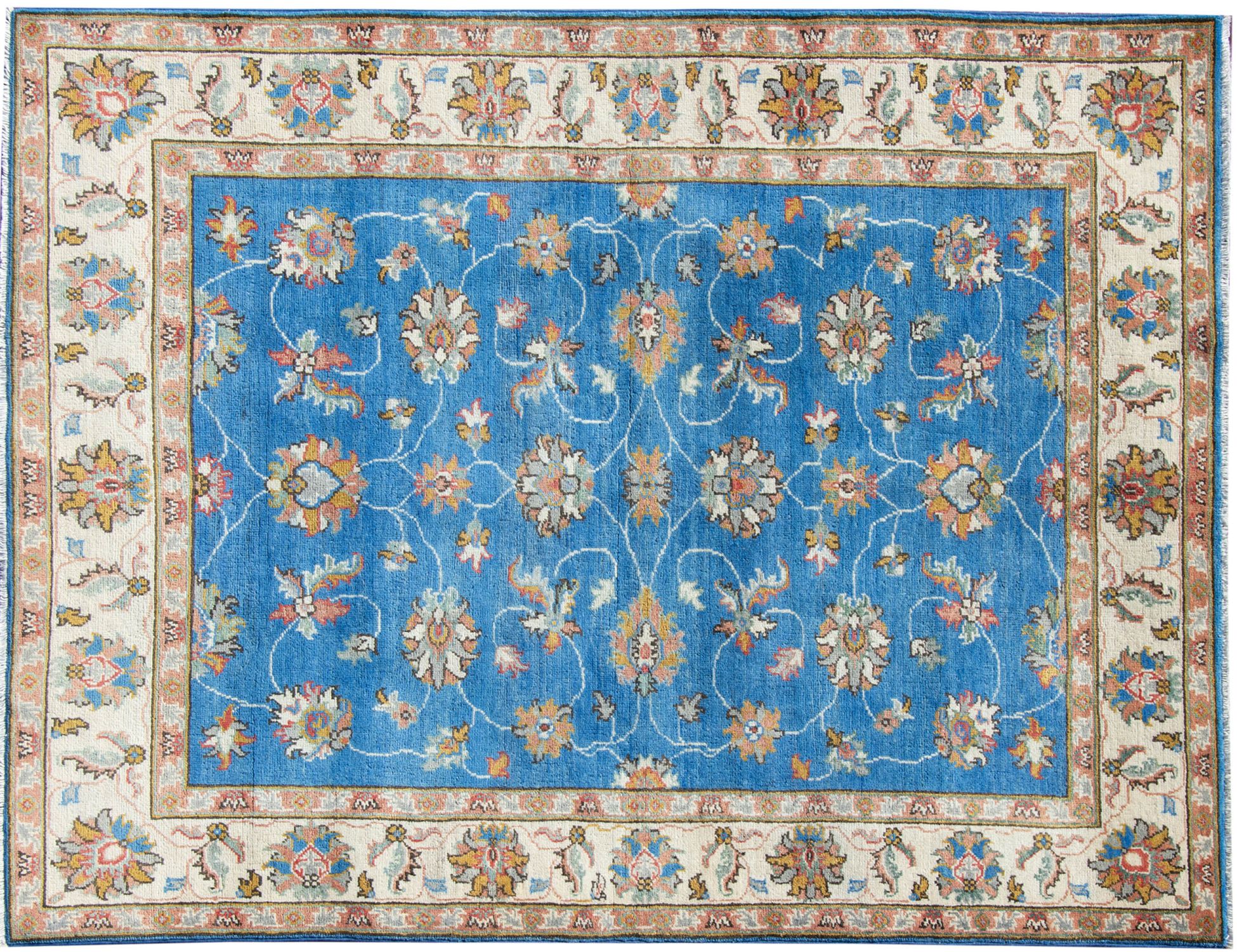 Kazak Χαλί  Μπλε <br/>206 x 151 cm