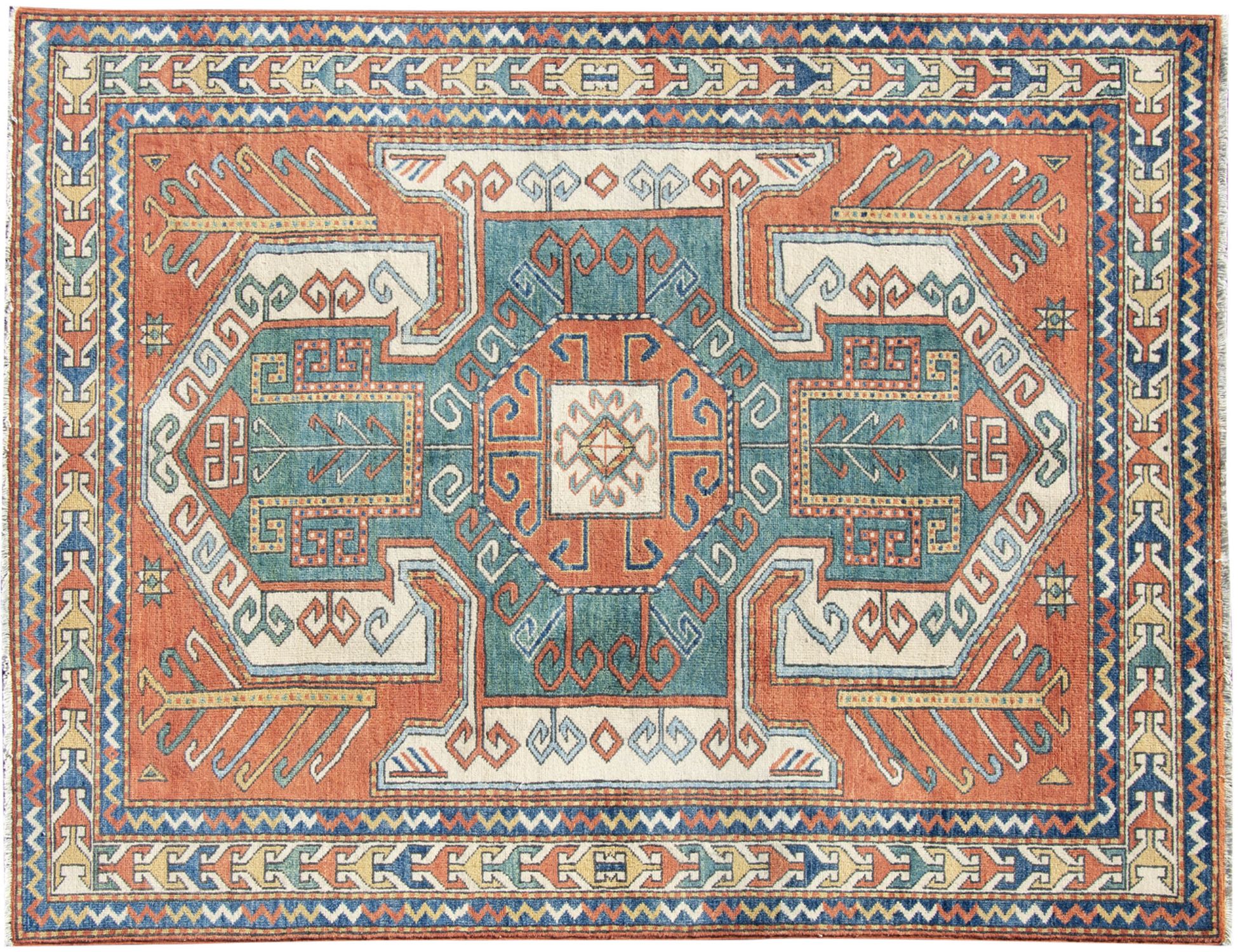 Kazak Χαλί  Κόκκινο <br/>210 x 151 cm