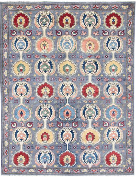 Kazak Χαλί 293 x 198 Γκρι