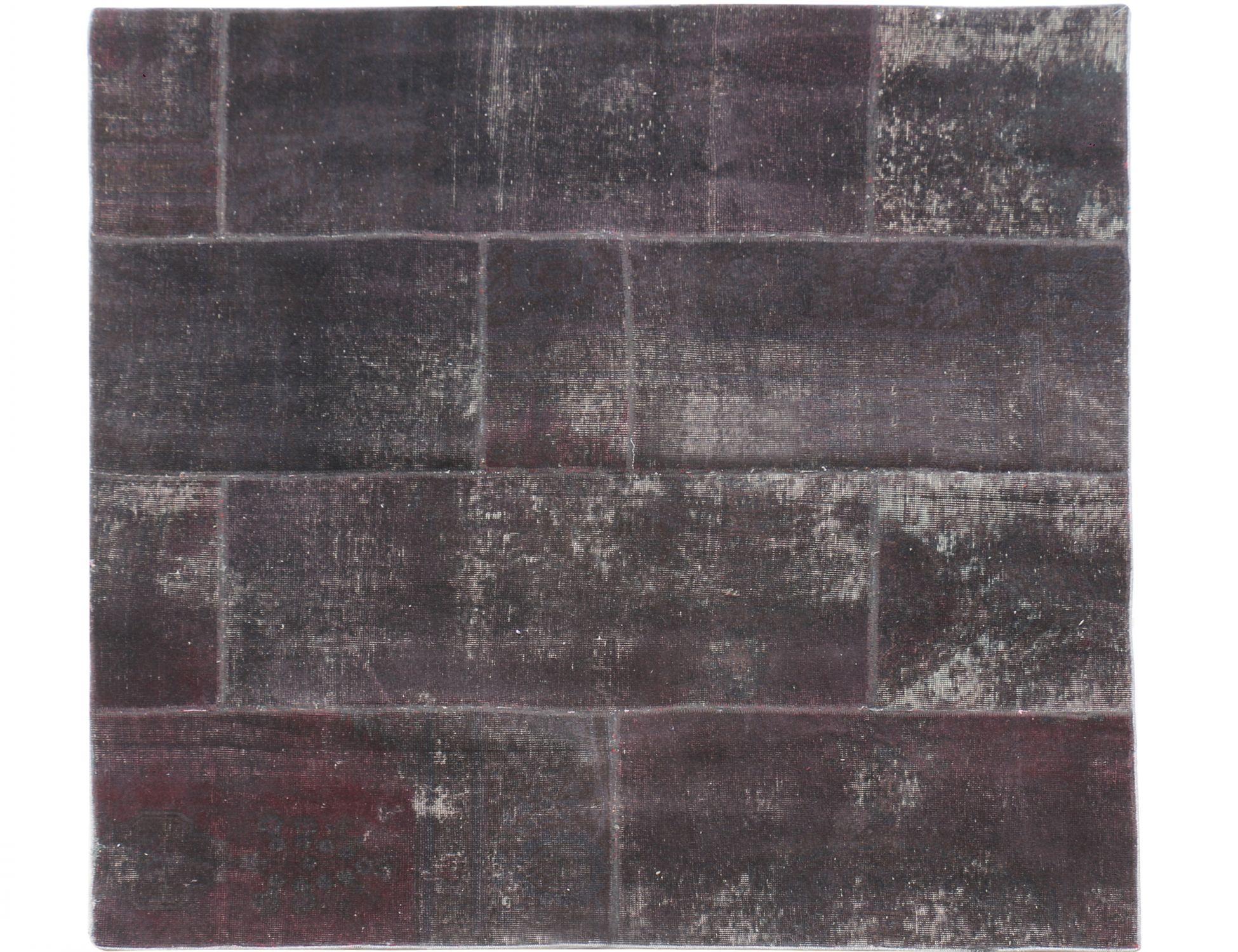 Patchwork Χαλί  Μαύρο <br/>200 x 200 cm