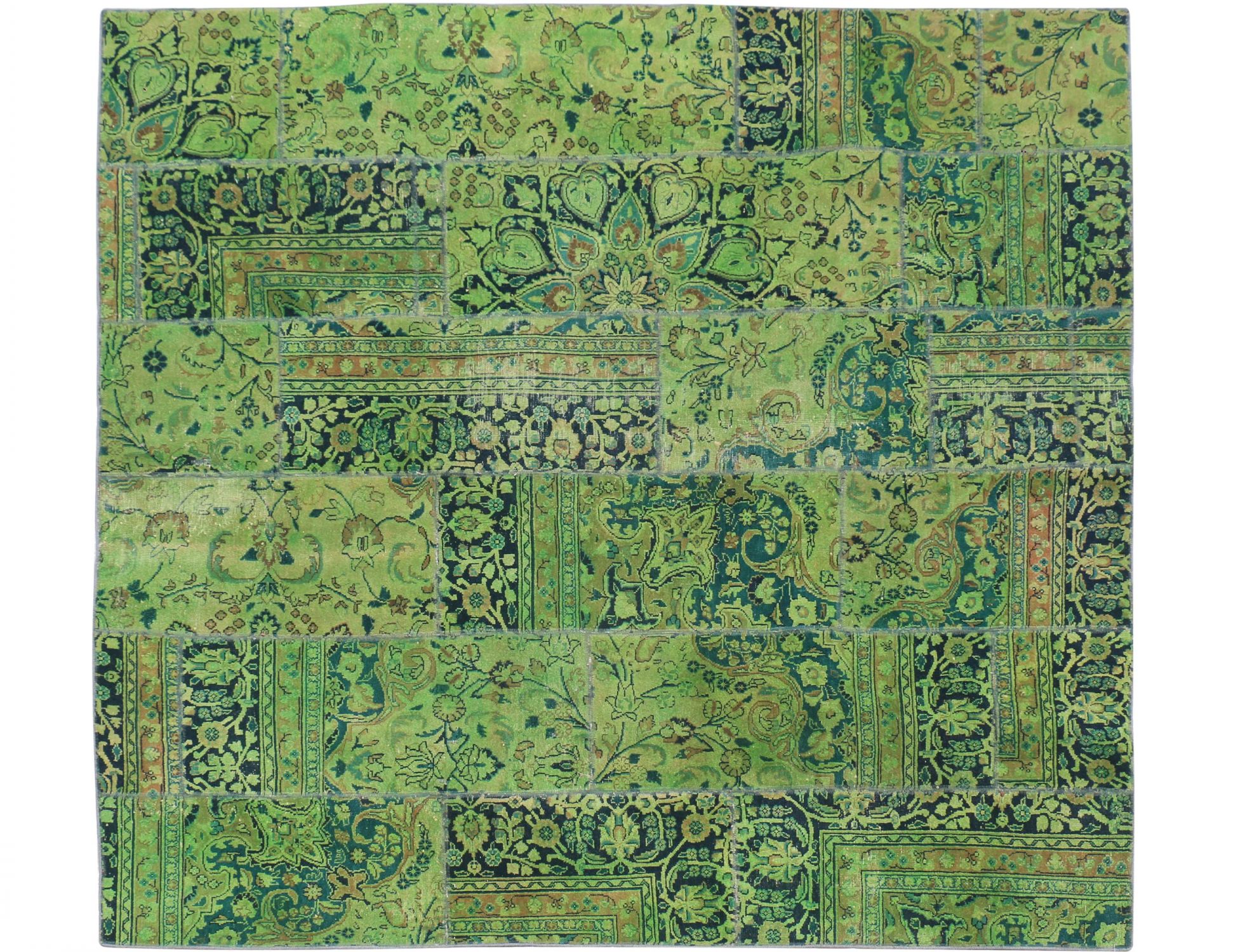 Patchwork Χαλί  Πράσινο <br/>224 x 226 cm