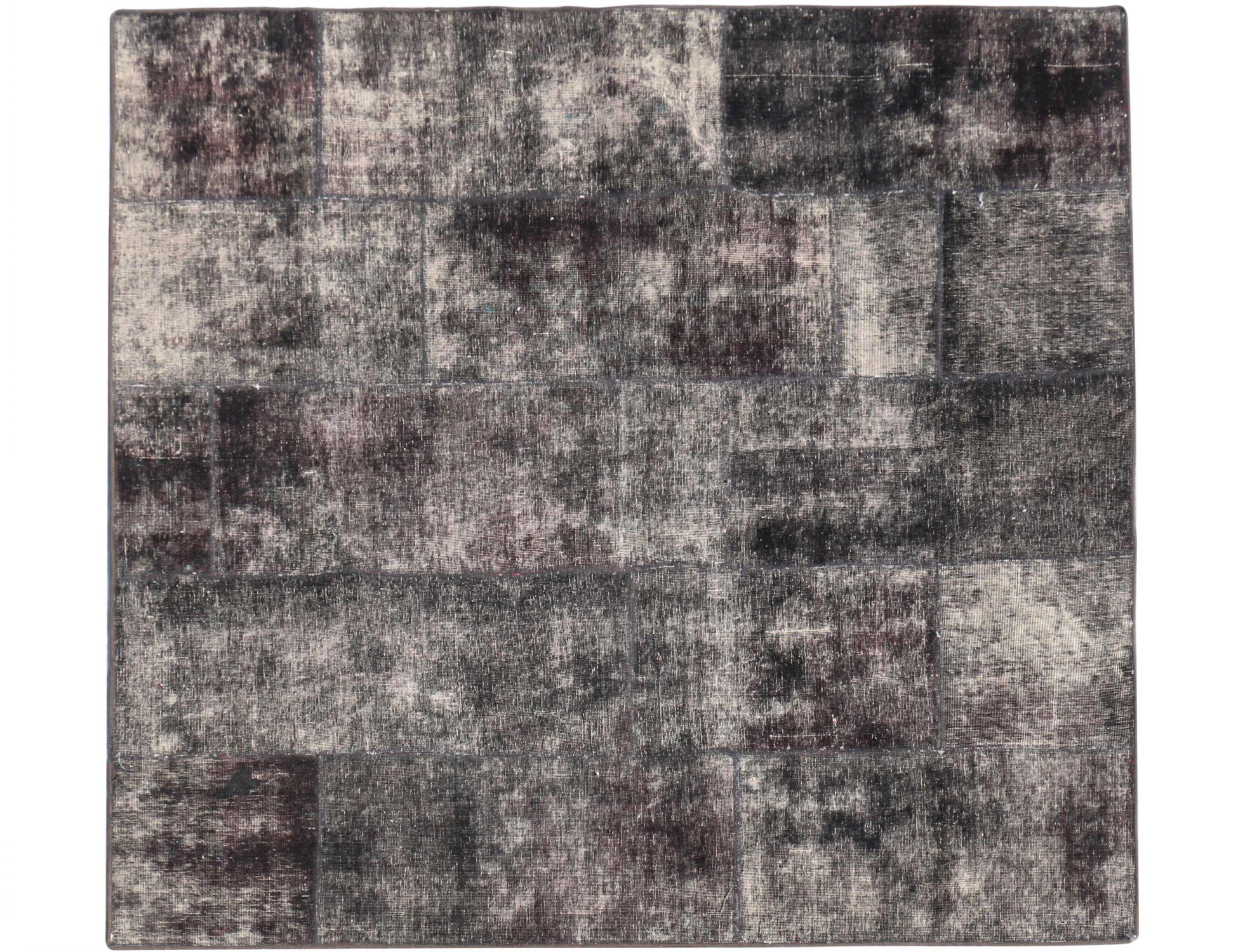 Patchwork Χαλί  Μαύρο <br/>200 x 200 cm