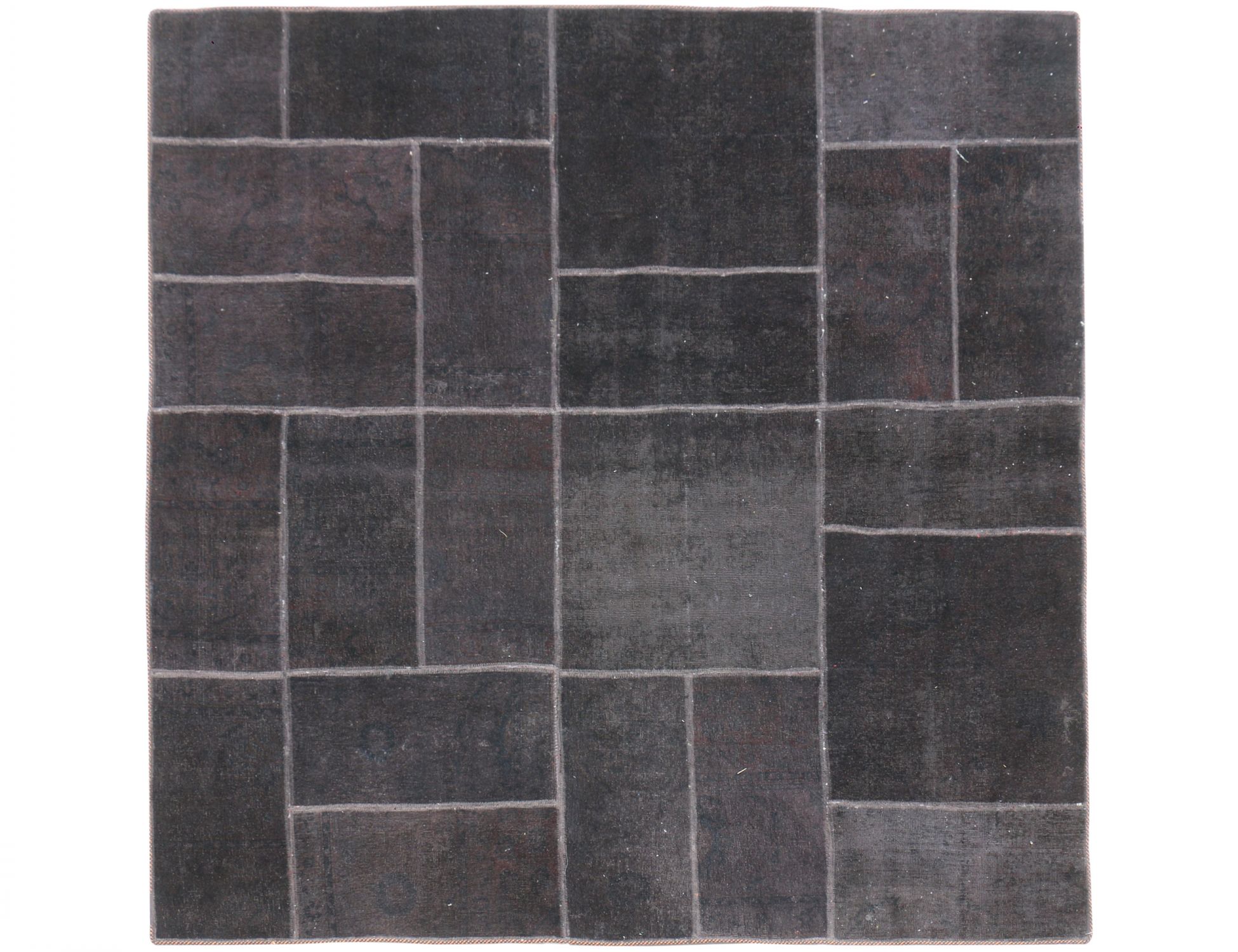 Patchwork Χαλί  Μαύρο <br/>210 x 210 cm