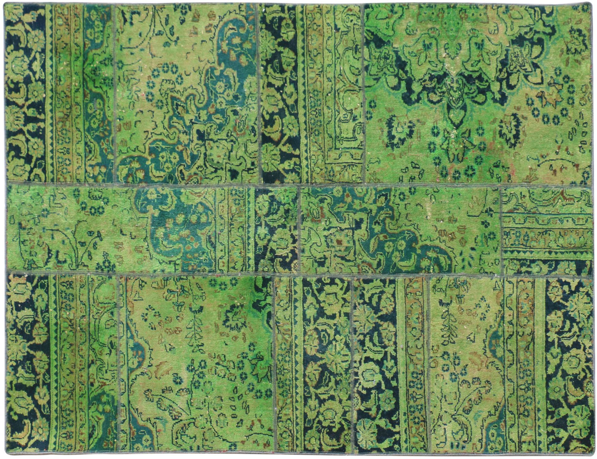 Περσικό Patchwork  Πράσινο <br/>231 x 150 cm