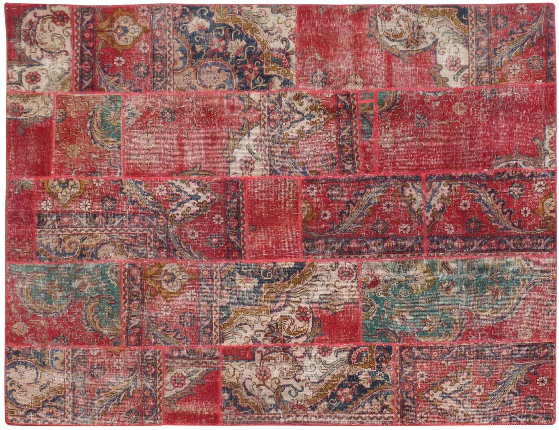 Περσικό Patchwork  Κόκκινο <br/>246 x 198 cm