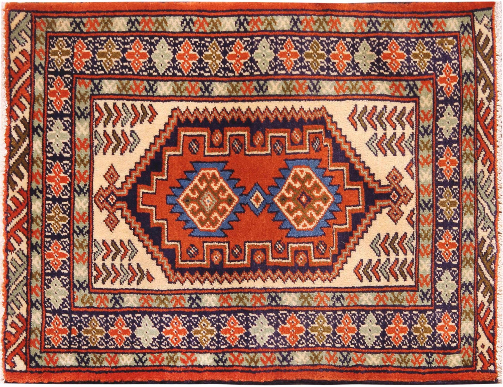 Turkman Χαλί  Μπεζ <br/>90 x 63 cm