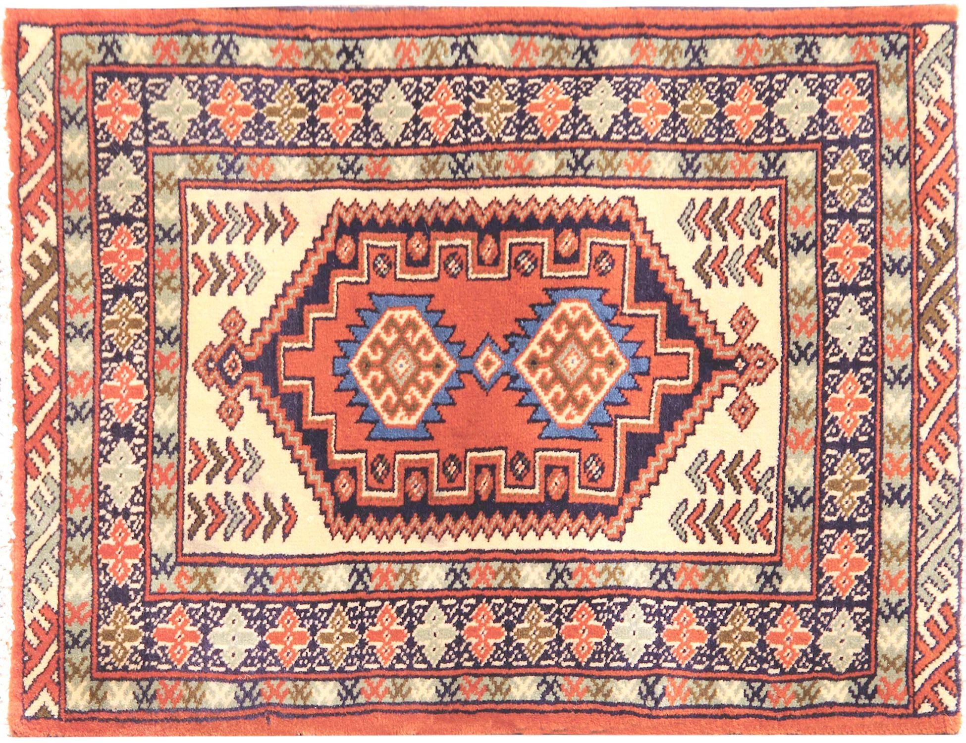 Turkman Χαλί  Μπεζ <br/>92 x 62 cm