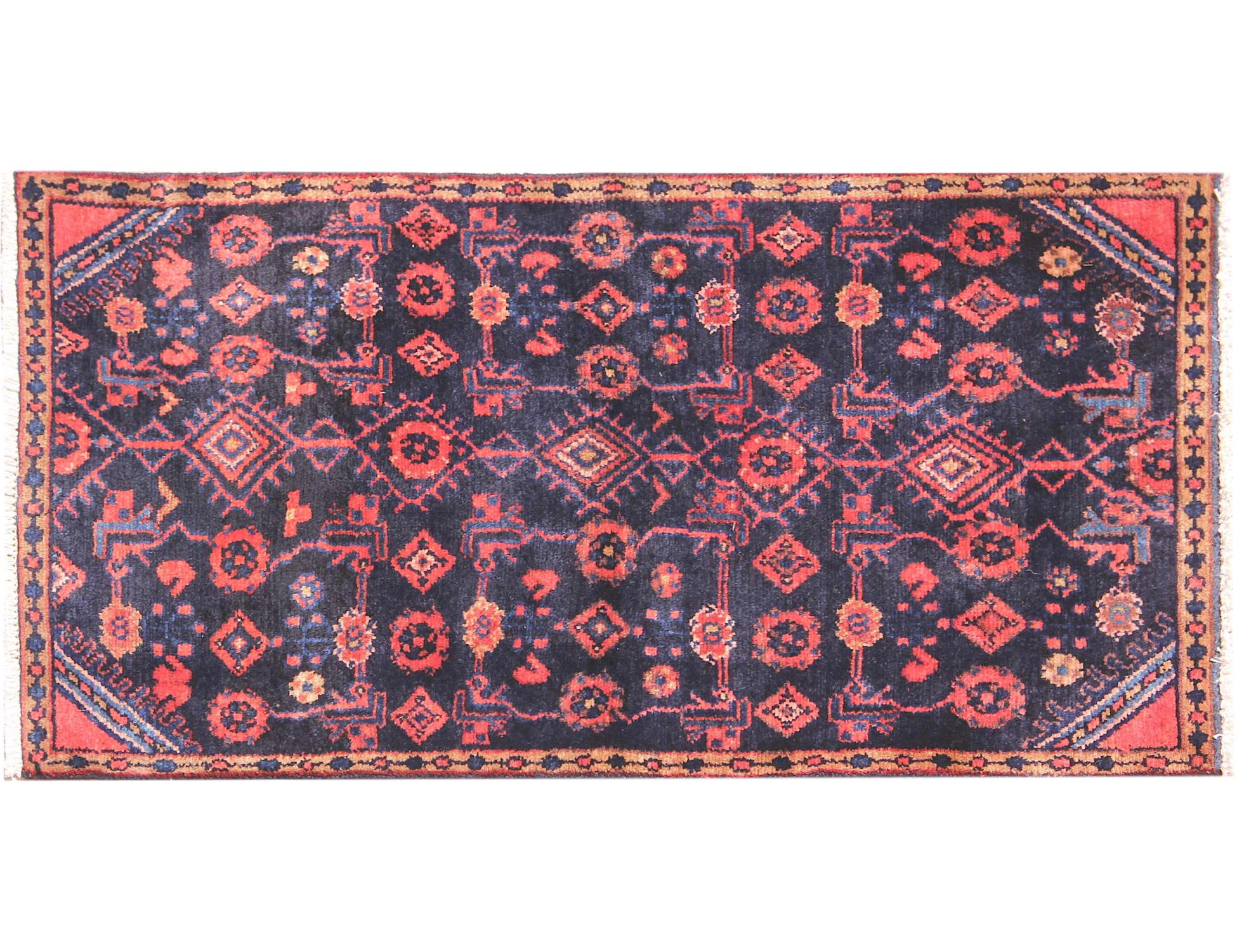 Hamadan Χαλί  Μπλε <br/>135 x 67 cm