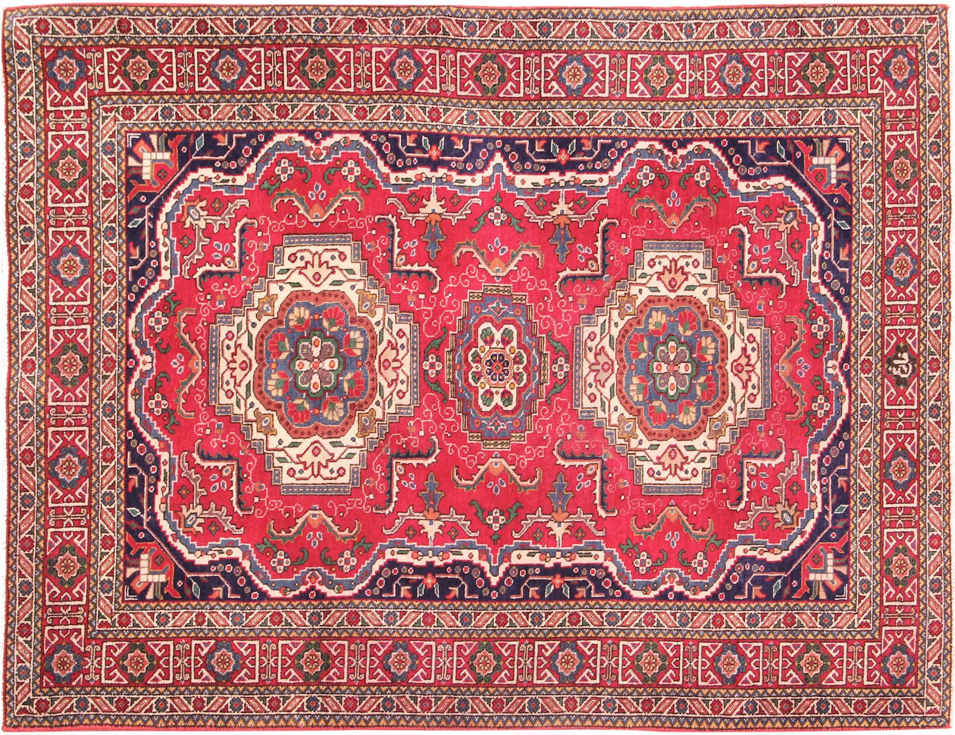 Tabriz Χαλί  Κόκκινο <br/>197 x 130 cm