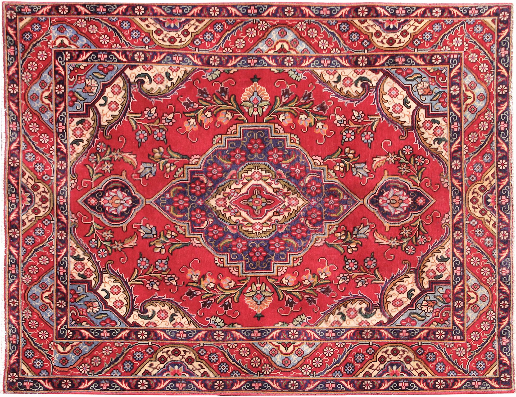 Tabriz Χαλί  Κόκκινο <br/>192 x 140 cm