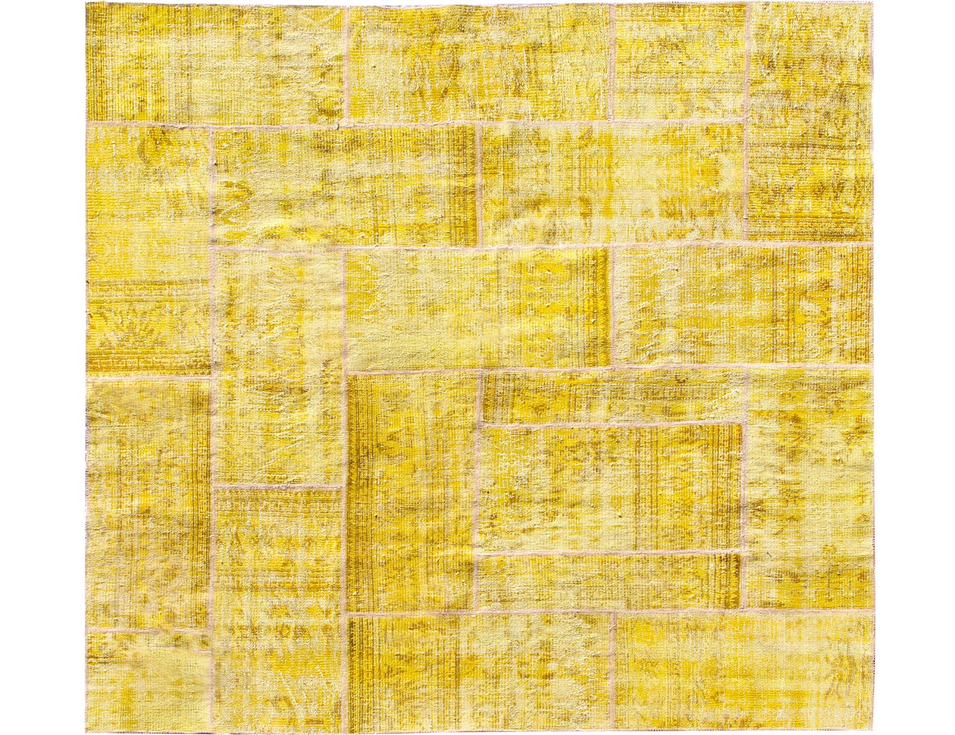  Patchwork Χαλί  Κίτρινο <br/>205 x 205 cm
