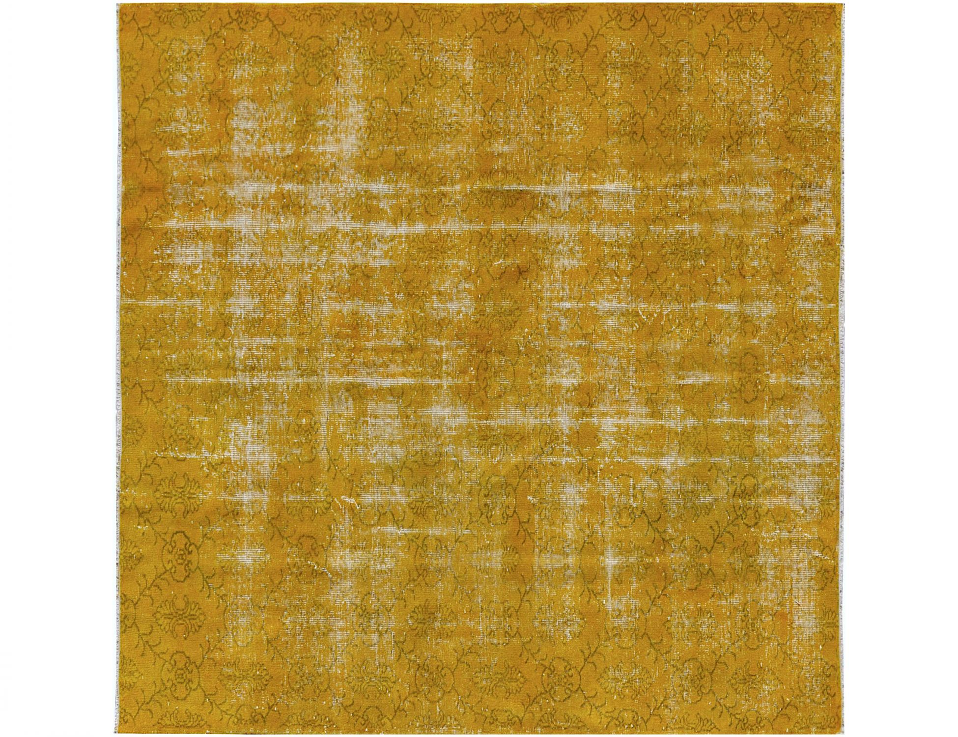 Overdyed Χαλί  Κίτρινο <br/>194 x 194 cm