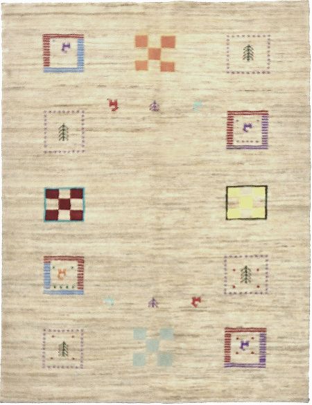 Persian Gabbeh 203 x 150 Μπεζ