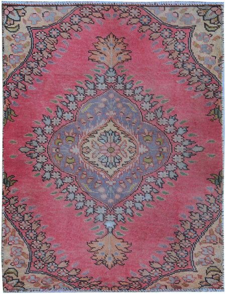 Retro Rug 122 X 77 Κόκκινο