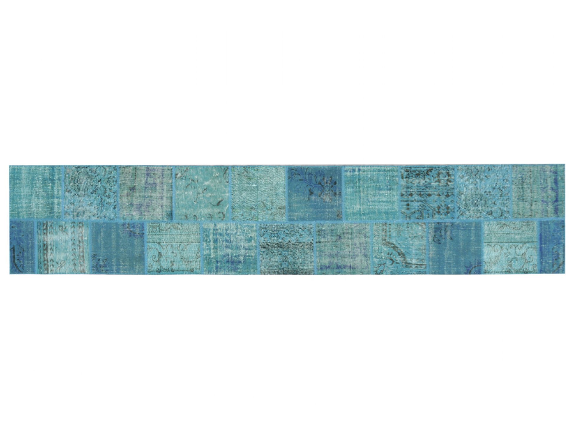 Patchwork Χαλί  Μπλε <br/>400 x 80 cm