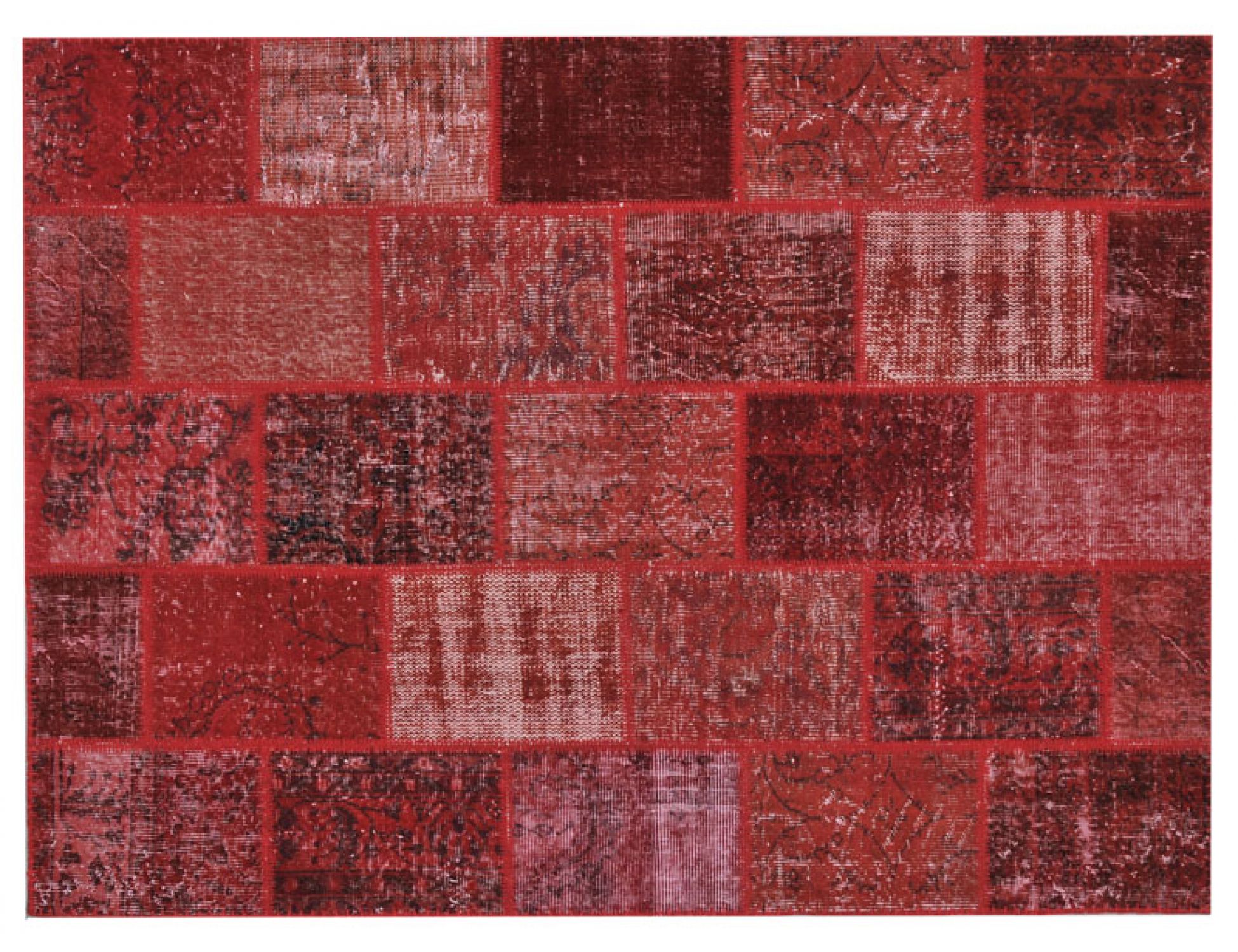Patchwork    Κόκκινο <br/>198 x 148 cm