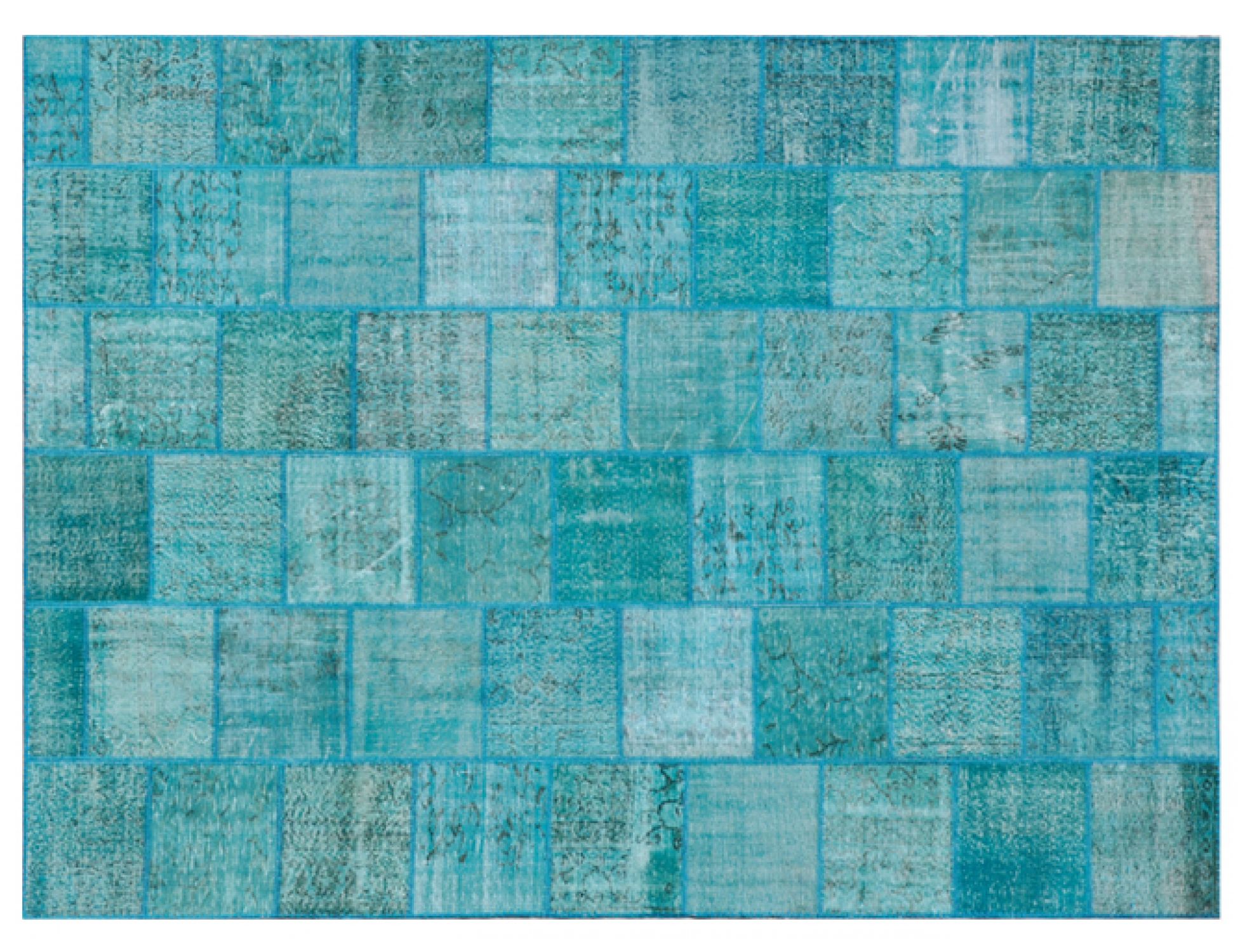 Patchwork Χαλί  Μπλε <br/>352 x 259 cm