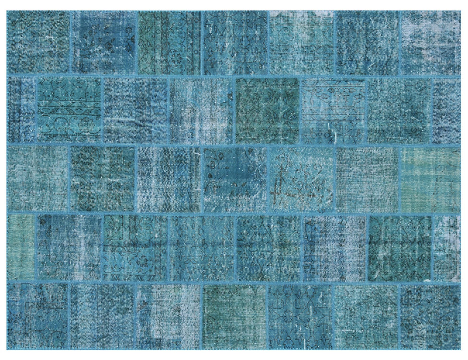 Patchwork Χαλί  Μπλε <br/>296 x 198 cm