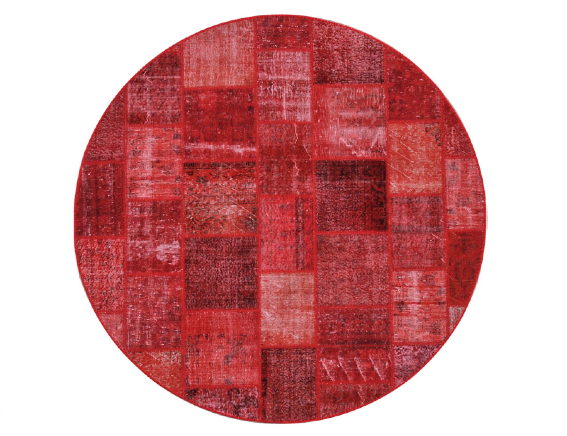 Patchwork Χαλί  Κόκκινο <br/>220 x 220 cm