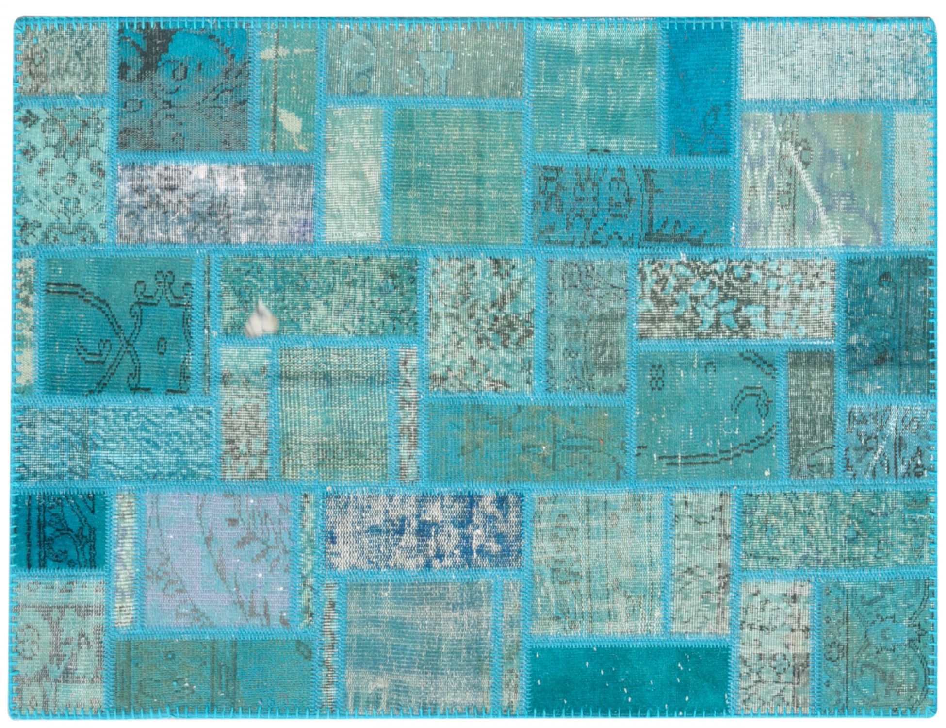 Patchwork Χαλί  Μπλε <br/>178 x 117 cm